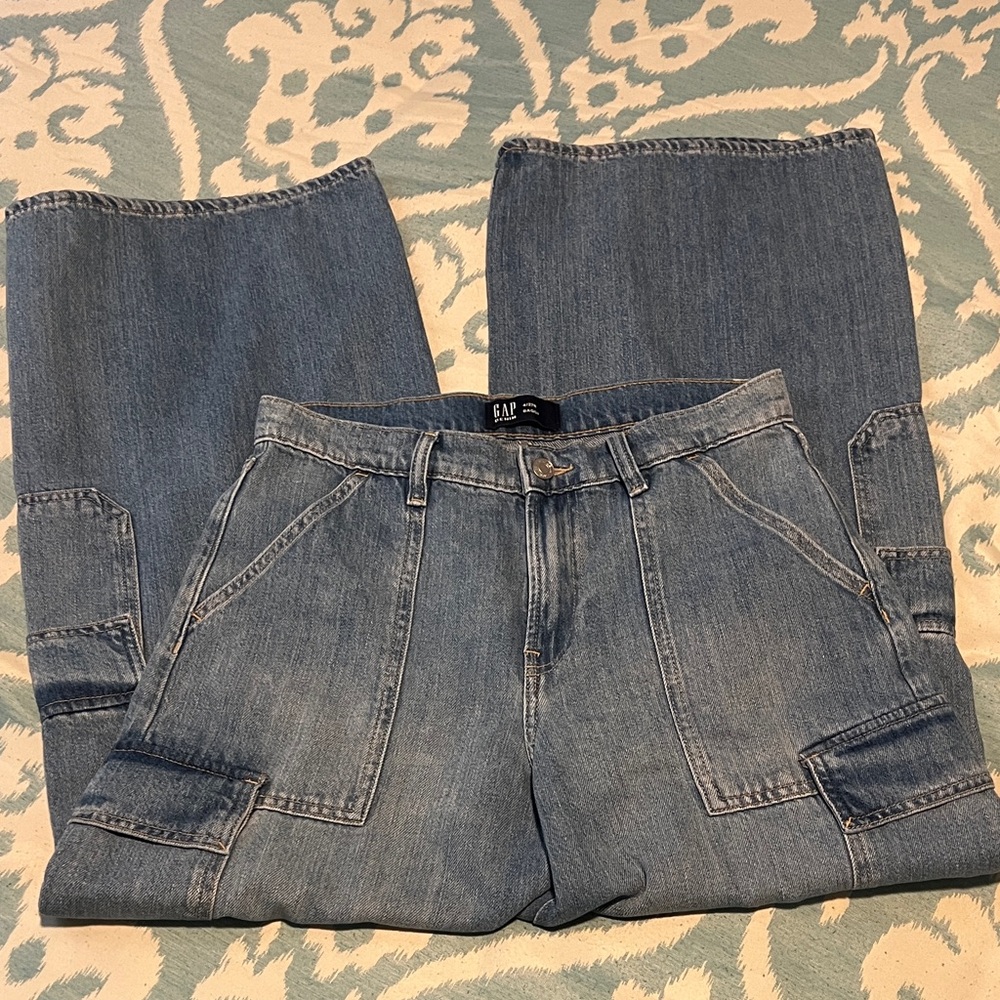 GAP Light Blue Denim Utility Pants